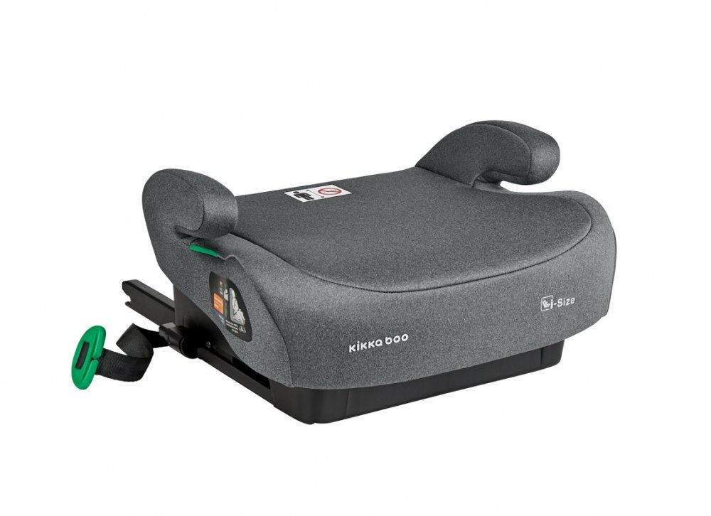 KikkaBoo Inaltator auto pentru copii cu Isofix i-Tip Dark Grey 125-150 cmCertificare I-Sizesezut ergonomichusa detasabilacentura de ghidaj pentru centura auto