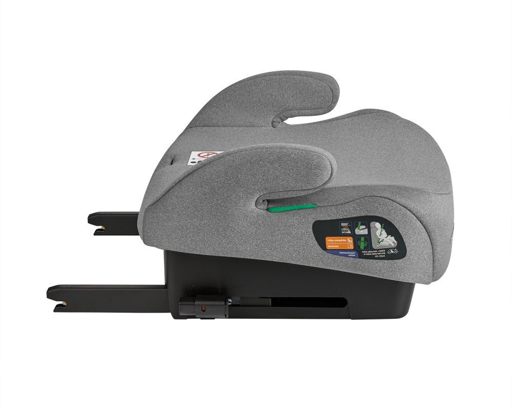 KikkaBoo Inaltator auto pentru copii cu Isofix i-Tip Light Grey 125-150 cmCertificare I-Sizesezut ergonomichusa detasabilacentura de ghidaj pentru centura auto