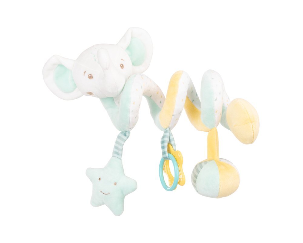 KikkaBoo Jucarie spirala orizontala din plus Elephant Time pentru caruciorscaun autopatut cu fosnaitoareinele dentitieRecomandat de la nastereDimensiune 25cm