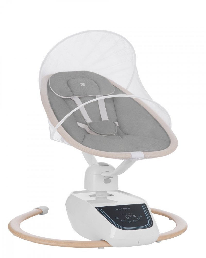 KikkaBoo Leagan electric cu leganare laterala telecomanda si carusel BeeMoove Grey