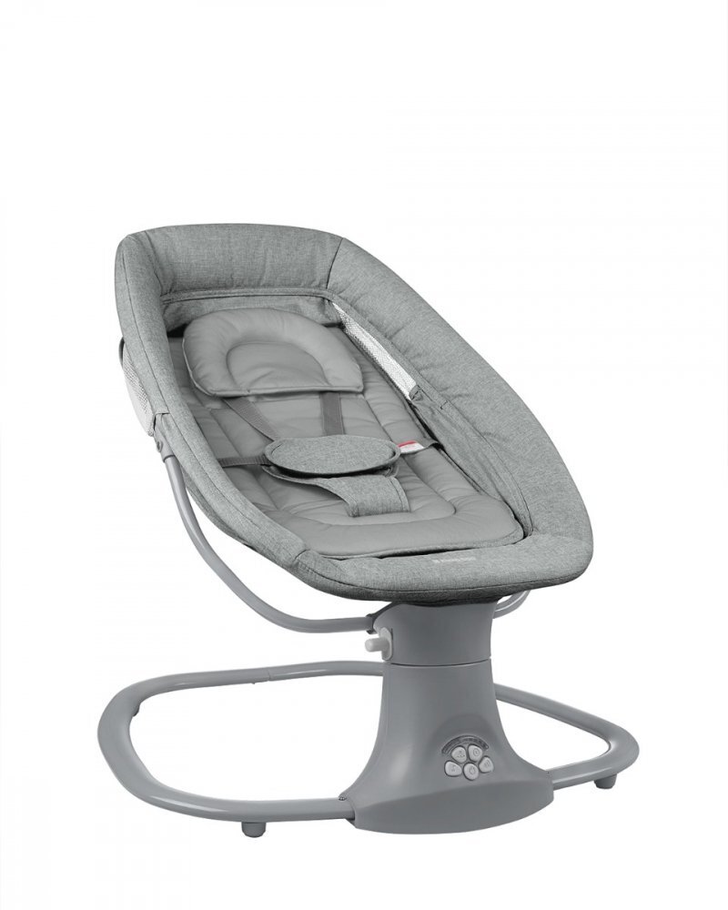 KikkaBoo Leagan electric cu telecomanda si bluetooth side-to-side Winks Grey 2024