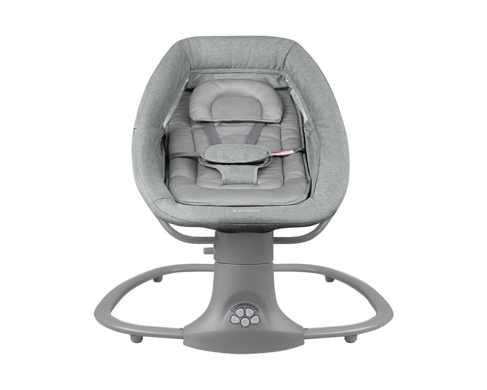 KikkaBoo Leagan electric cu telecomanda si bluetooth side-to-side Winks Grey 2024