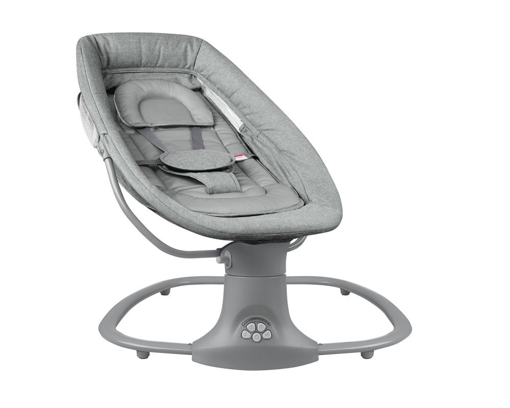 KikkaBoo Leagan electric cu telecomanda si bluetooth side-to-side Winks Grey 2024