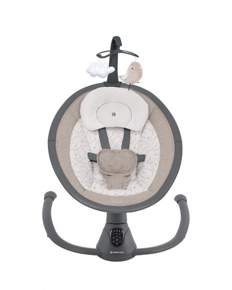 KikkaBoo Leagan electric cu telecomanda si leganare laterala Twiddle Beige