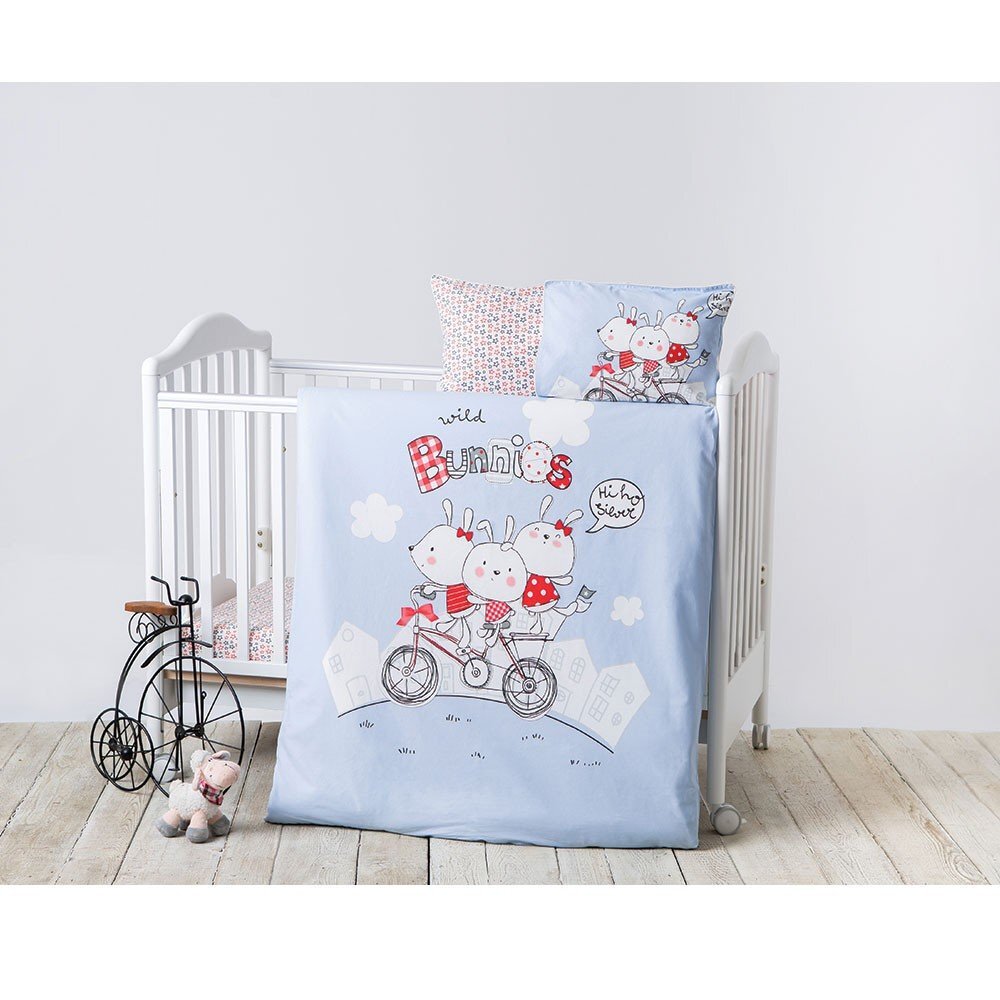 KikkaBoo Lenjerie patut cu 5 piese type 5 Bunnies
