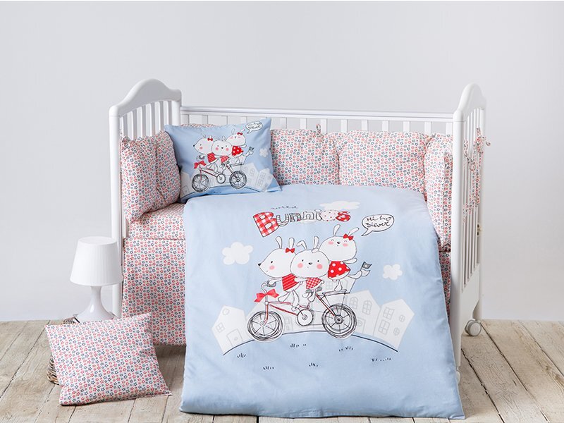 KikkaBoo Lenjerie patut cu 5 piese type 5 Bunnies