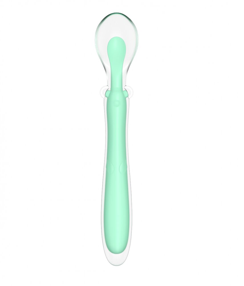 KikkaBoo Lingurita flexibila din silicon Ultrasoft Training Spoon Mint