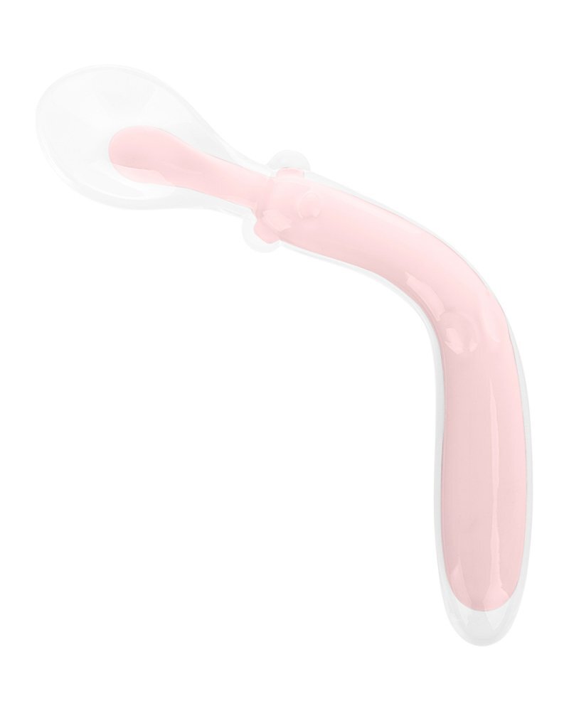 KikkaBoo Lingurita flexibila din silicon Ultrasoft Training Spoon Pink