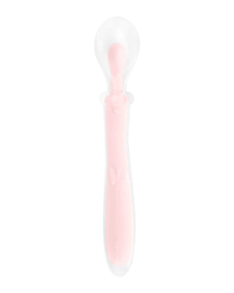 KikkaBoo Lingurita flexibila din silicon Ultrasoft Training Spoon Pink
