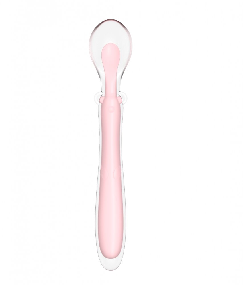 KikkaBoo Lingurita flexibila din silicon Ultrasoft Training Spoon Pink