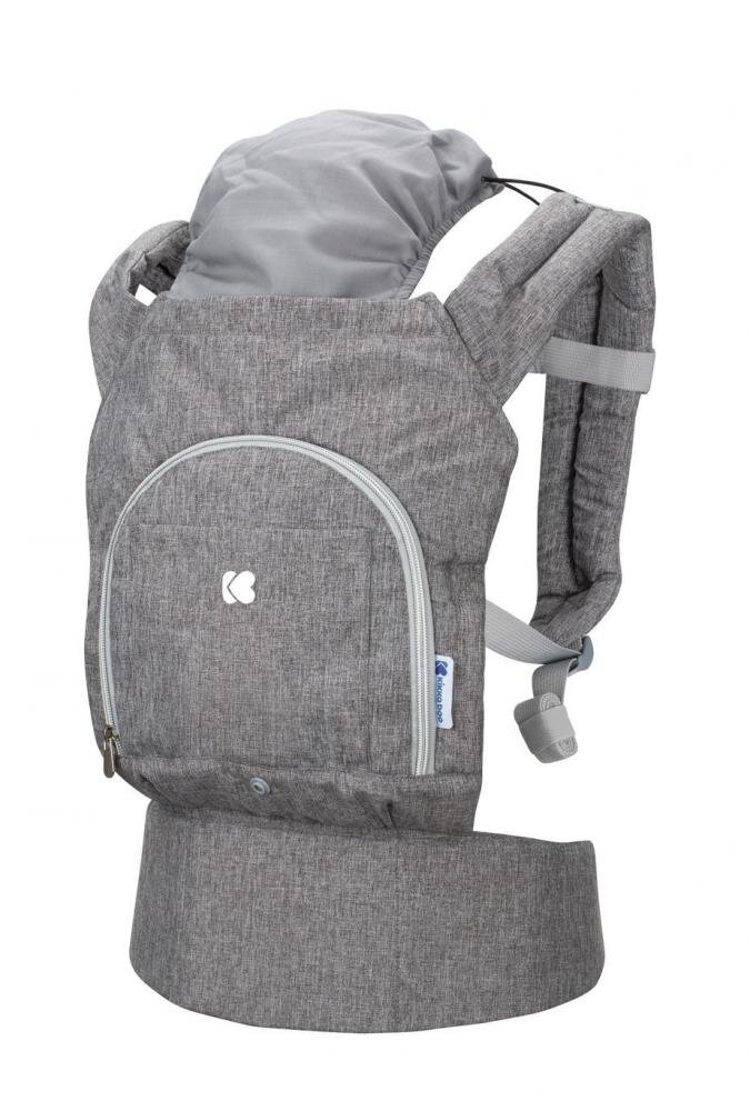 KikkaBoo Marsupiu pentru copii Hoody Grey
