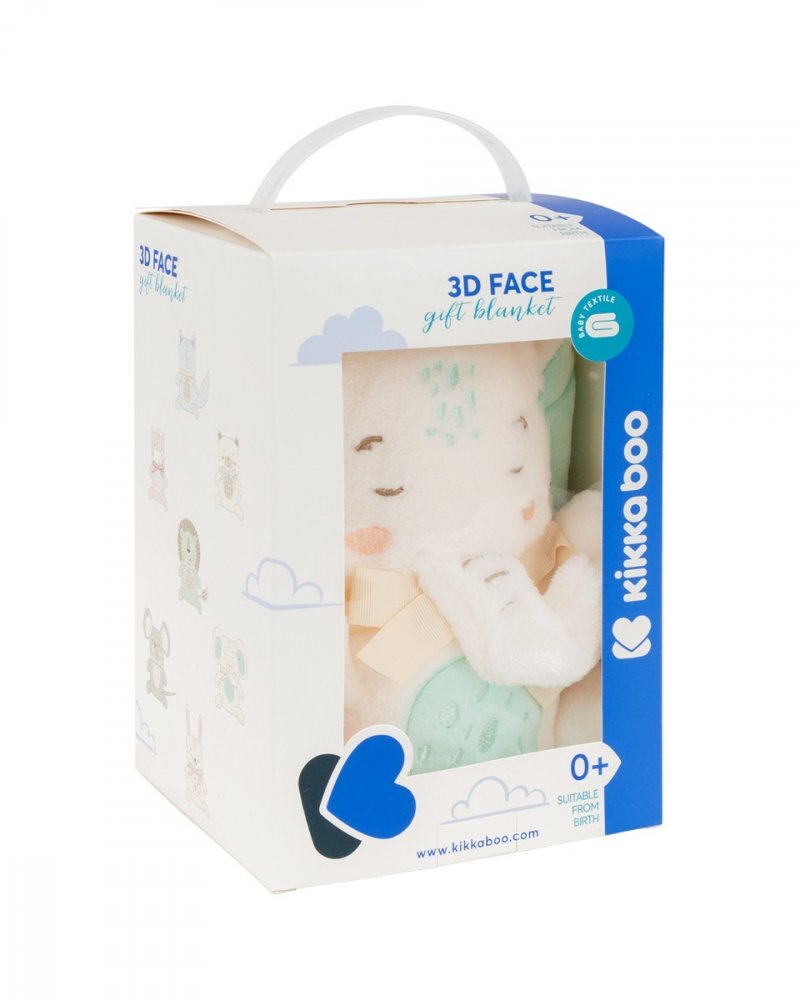 KikkaBoo Paturica moale 75x100 cm Baby blanket 3D Elephant Time