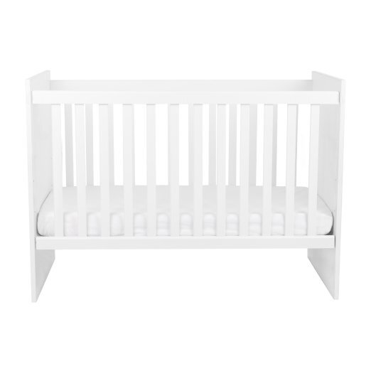 KikkaBoo Patut din lemn 124x67 cm Ayla White3 nivele de regalare a inaltimii suportului de salteaPAL laminat de 18 mm si profil MDFfabricat in conformitate cu EN 716design stabil si modern