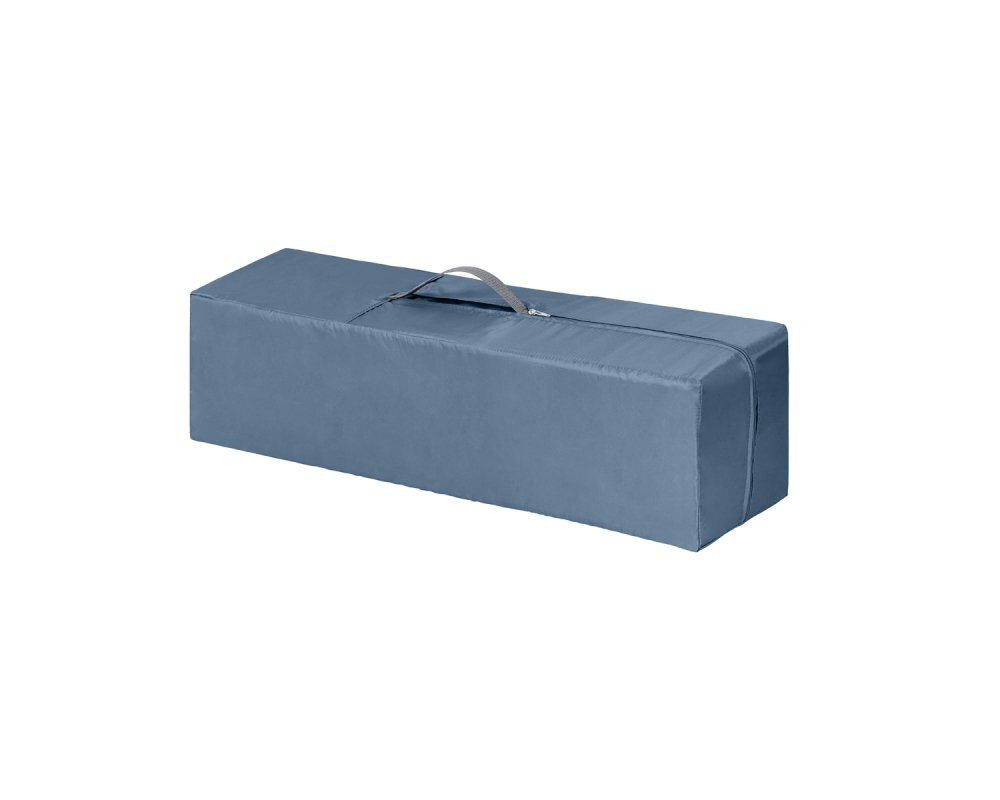 KikkaBoo Patut pentru copii So Gifted Blue cu pliere compacta doua nivele geanta de transport usita laterala cu fermoar