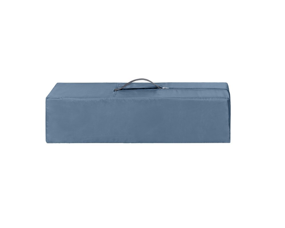 KikkaBoo Patut pentru copii So Gifted Blue cu pliere compacta doua nivele geanta de transport usita laterala cu fermoar