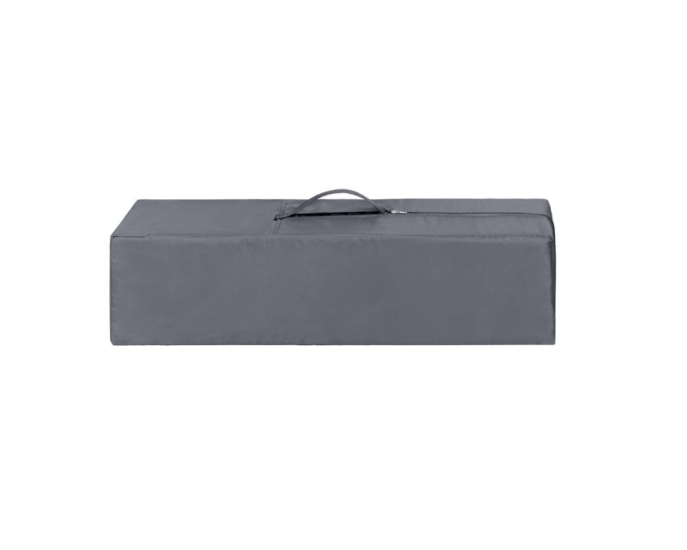 KikkaBoo Patut pentru copii So Gifted Grey cu pliere compacta doua nivele geanta de transport usita laterala cu fermoar