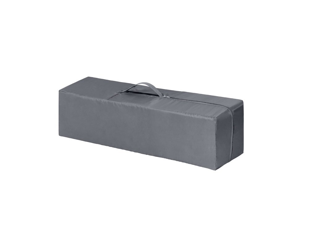 KikkaBoo Patut pentru copii So Gifted Grey cu pliere compacta doua nivele geanta de transport usita laterala cu fermoar