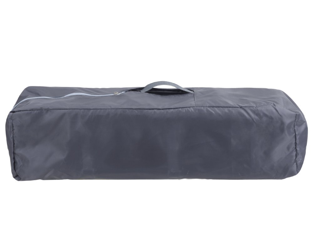 KikkaBoo Patut pentru copii So Gifted Plus Navy cu pliere compacta masuta de infasat doua nivele usita laterala cu fermoar geanta de transport inclusa