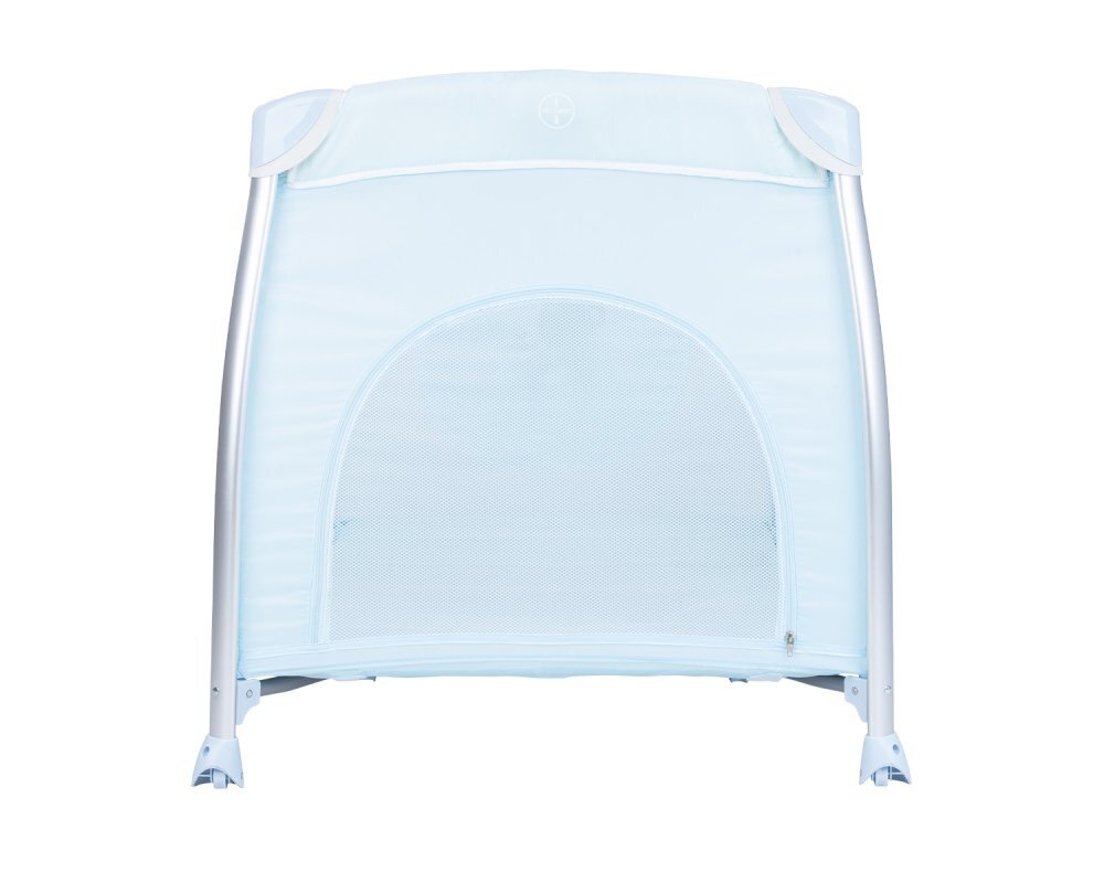 KikkaBoo Patut pliabil Dreamy Bear MintBlue cu doua nivele usita cu fermoar functie de balansare si accesorii incluse
