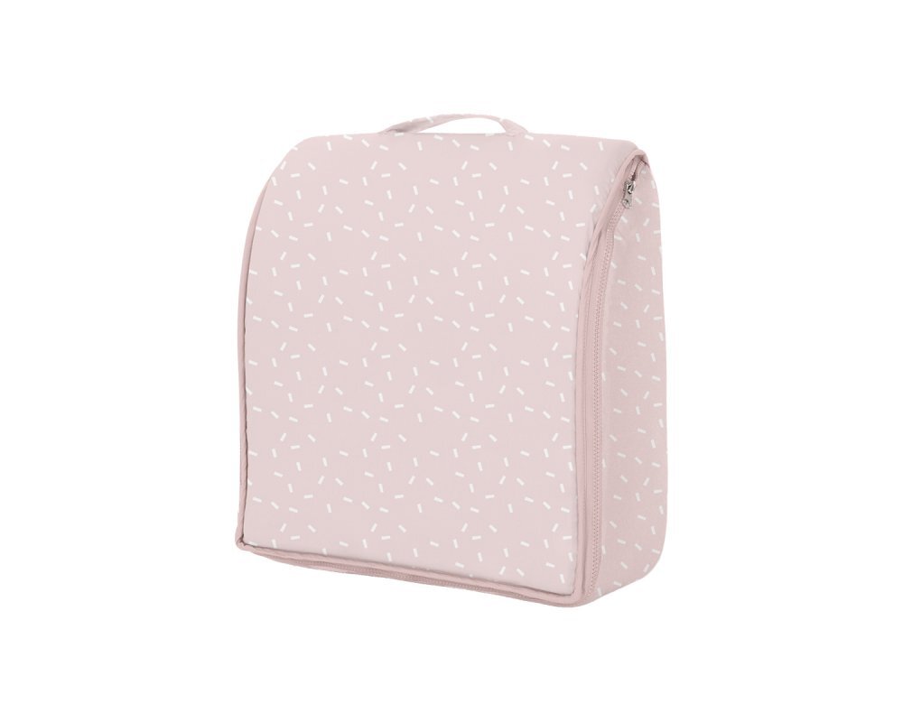 KikkaBoo Patut portabil pentru bebelusi si rucsac 2in1 Memory Confetti Pink multifunctionalbaza din spuma densa cu husa din bumbacprevazut cu fermoar si bretele reglabilepotrivit pentru calatoriiC
