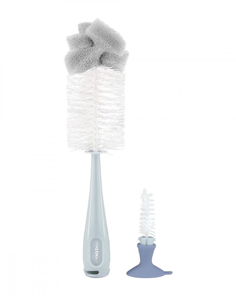 KikkaBoo Perie pentru biberoane 2 in 1 Blue