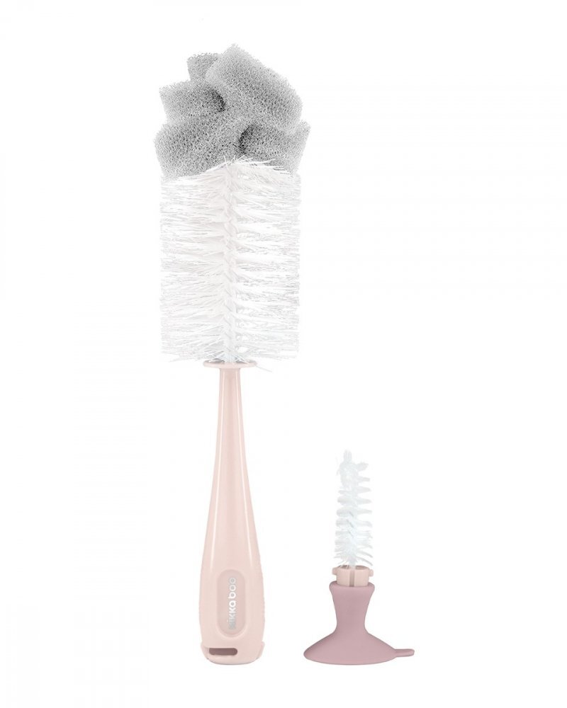 KikkaBoo Perie pentru biberoane 2 in 1 Pink