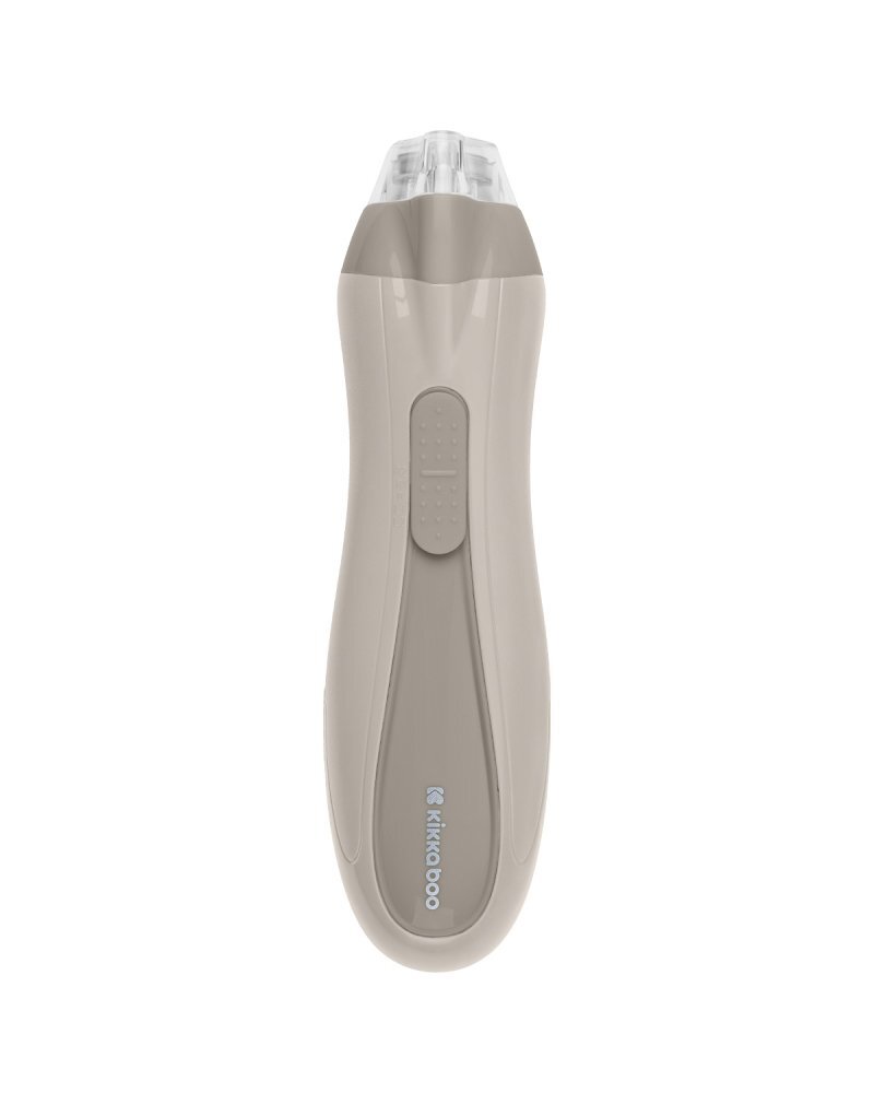 KikkaBoo Pila electrica pentru bebelusi si copii Beige cu lumina6 capete slefuire incluse2 viteze2 directii rotatiecutie de depozitare inclusa
