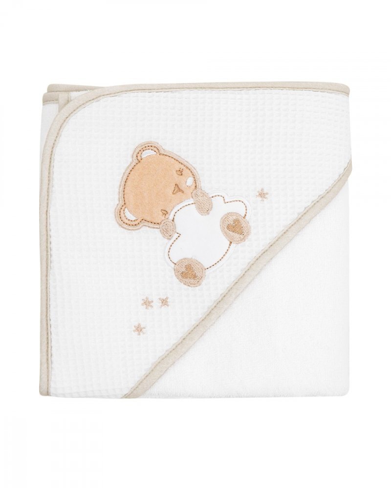KikkaBoo Prosop cu gluga 90x 90 cm Dream Big Beige