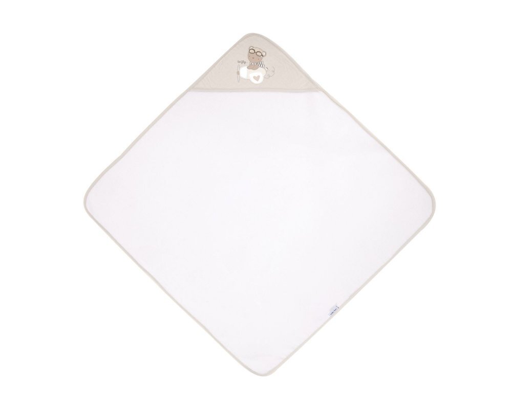 KikkaBoo Prosop cu gluga din bumbac 100 90x90cm Dreamy Flight Beige