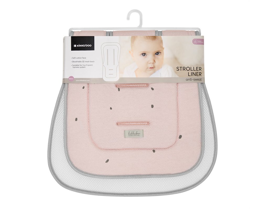 KikkaBoo Protectie anti-transpiratie Hedge-hugs Model universal pentru caruciorhusa din bumbac moale si spate din plasa 3D respirabila Orificii pentru centura de sigurantaDimensiune 81x42 cm
