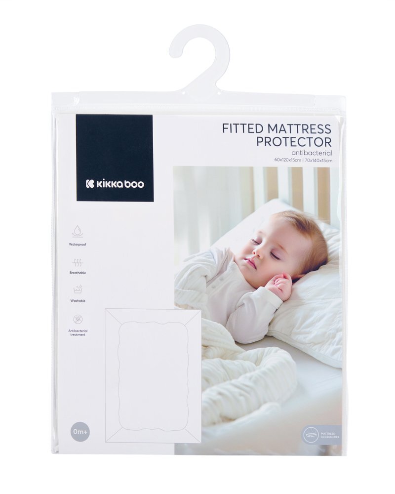 KikkaBoo Protectie impermeabila anti-bacteriana pentru saltea 140x70 cm din bumbaccompatibila cu saltele cu grosime maxim 15cm