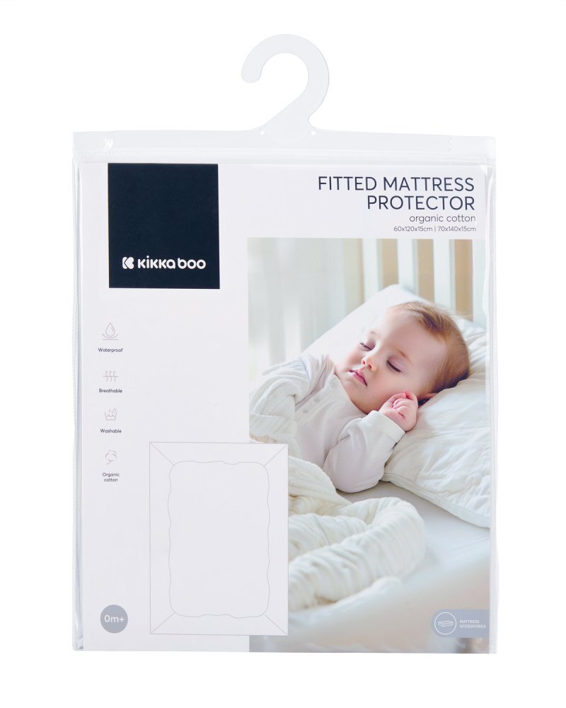 KikkaBoo Protectie impermeabila pentru saltea 120x60 cm din bumbac organic