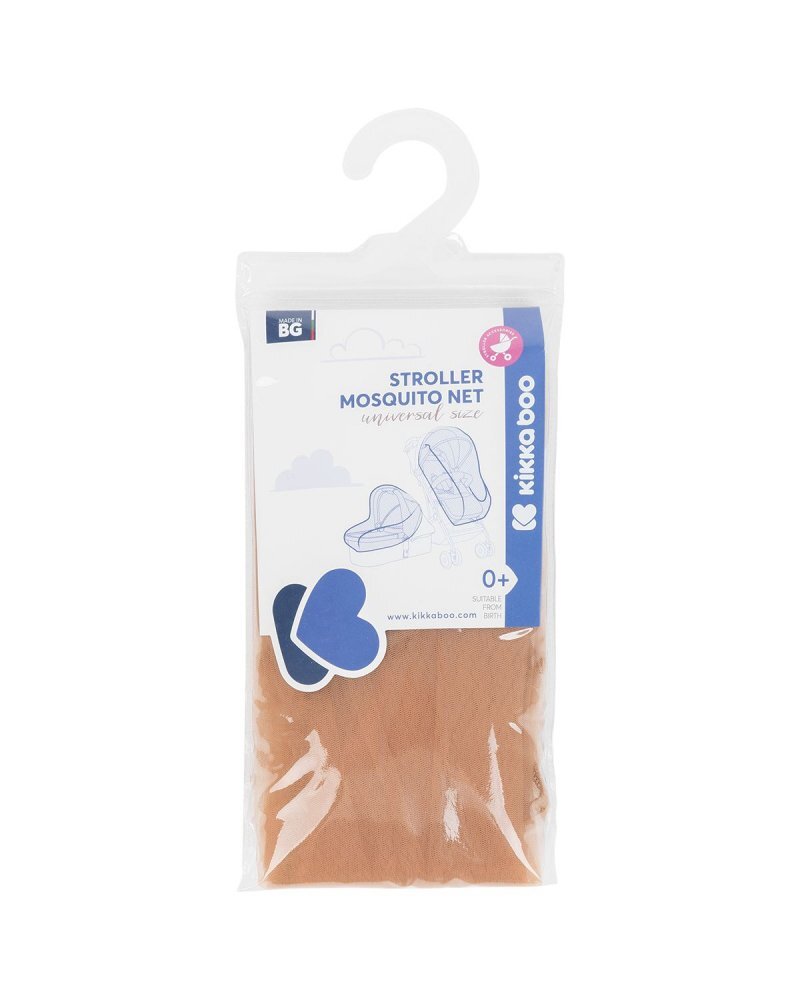 KikkaBoo Protectie impotriva insectelor Mosquito Beige pentru carucior sportlandoudin tull premium certificat OEKO-TEX