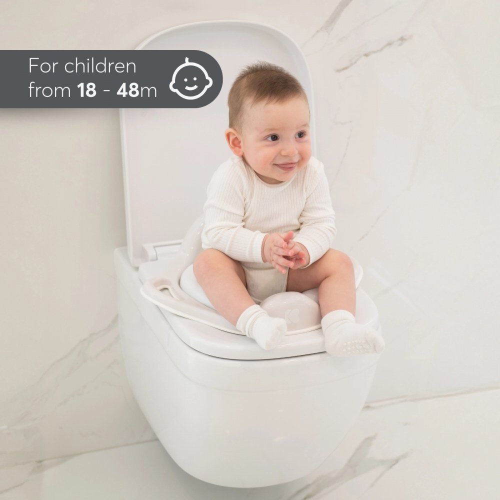 KikkaBoo Reductor pentru toaleta copii Soft Hippo Pinkcu manere ergonomicecolac moale din spuma cu suprafata impermeabila