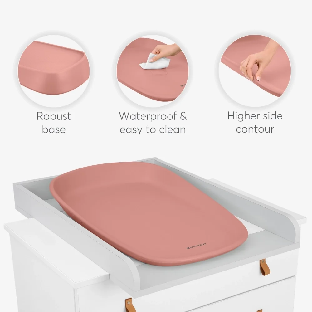 KikkaBoo Saltea de infasat Blush din spuma poliuretanica EVA moalesuprafata impermeabiladesign ergonomic67.5x45x10 cm