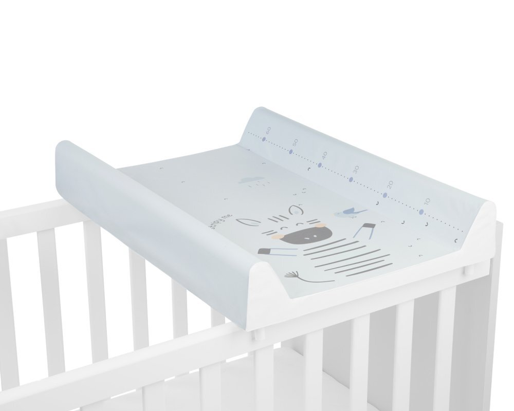 KikkaBoo Saltea infasat cu intaritura Stripy Friends 70x50cm cu suprafata impermeabilaTaliometru incorporatContur lateral mai inalt restrictie blanda antirostogolirePotrivita pentru acasacabinete medicale