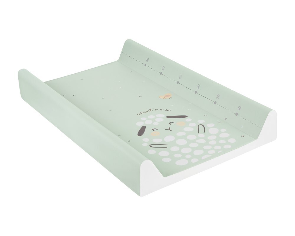 KikkaBoo Saltea infasat soft 80x50cm Sleepy Sheep cu suprafata impermeabilataliometru incorporatcuratare usoaracontur lateral inalt pentru siguranta suplimentara