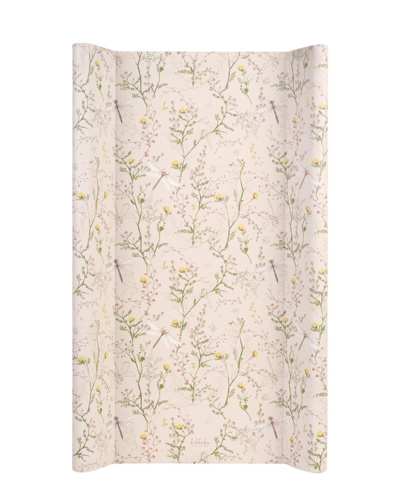 KikkaBoo Saltea infasat soft cu suprafata impermeabila 70x50cm Secret Garden Beigecuratare usoaracontur lateral inalt pentru siguranta suplimentara