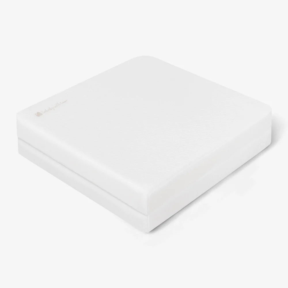 KikkaBoo Saltea pliabila pentru patut copii 85x50x5cm cm Airknit White din spuma densasuprafata catifelata husa detasabila cu fermoar