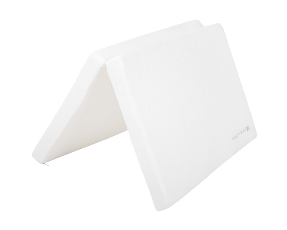 KikkaBoo Saltea pliabila pentru patut copii 85x50x5cm cm Airknit White din spuma densasuprafata catifelata husa detasabila cu fermoar