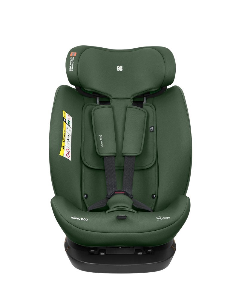 KikkaBoo Scaun auto copii i-Explore 2 i-SIZE Army Green 40-150 cmtetiera reglabila in 14 pozitii inaltimespatar reglabilperna reductor inclusahusa detasabilacenturi de siguranta cu pernute pentru umeri