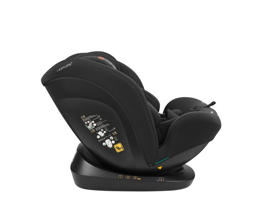KikkaBoo Scaun auto copii i-Explore 2 i-SIZE Black 40-150 cmtetiera reglabila in 14 pozitii inaltimespatar reglabilperna reductor inclusahusa detasabilacenturi de siguranta cu pernute pentru umeri
