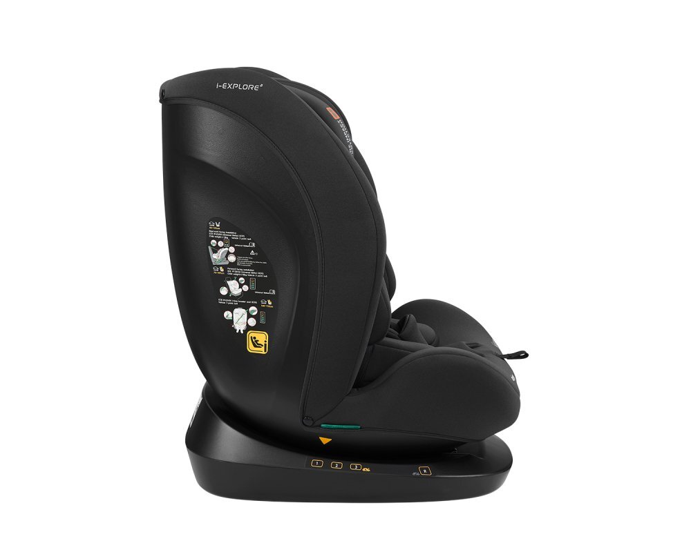 KikkaBoo Scaun auto copii i-Explore 2 i-SIZE Black 40-150 cmtetiera reglabila in 14 pozitii inaltimespatar reglabilperna reductor inclusahusa detasabilacenturi de siguranta cu pernute pentru umeri