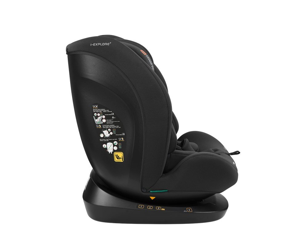 KikkaBoo Scaun auto copii i-Explore 2 i-SIZE Black 40-150 cmtetiera reglabila in 14 pozitii inaltimespatar reglabilperna reductor inclusahusa detasabilacenturi de siguranta cu pernute pentru umeri