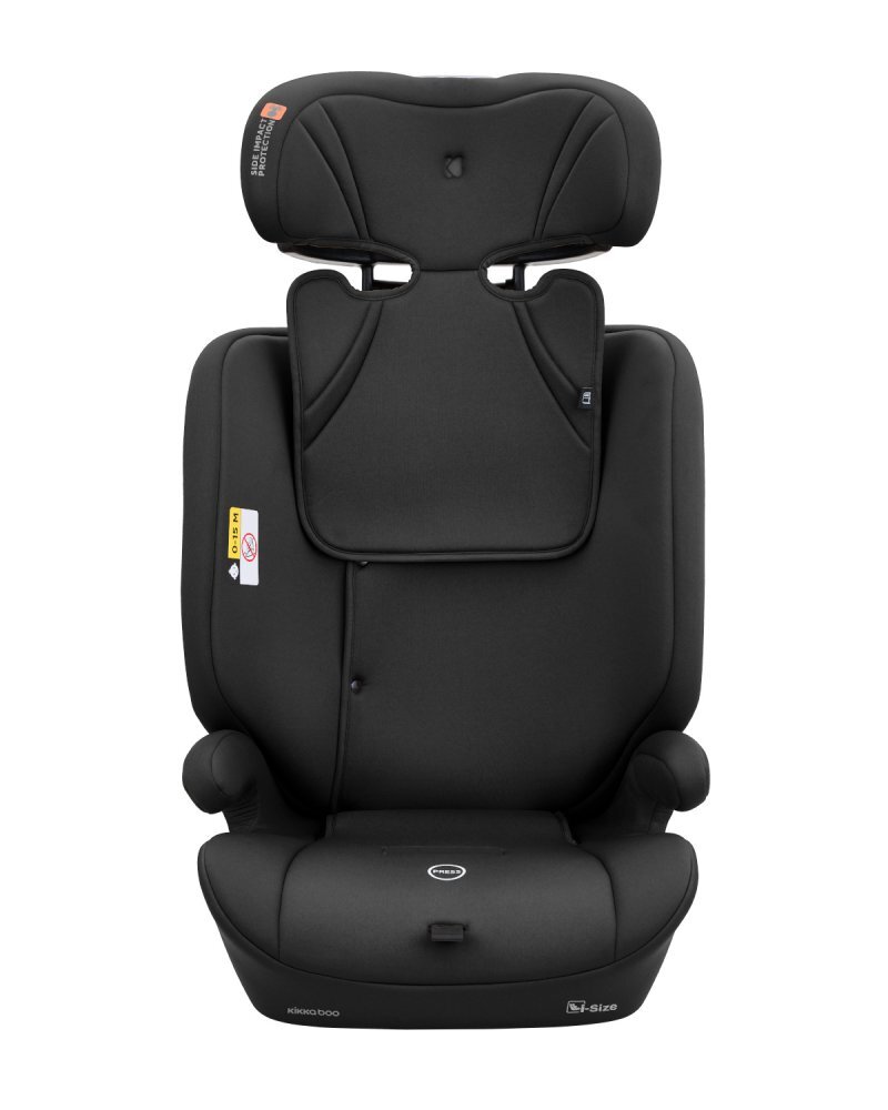 KikkaBoo Scaun auto copii i-Flow i-SIZE Black 76-150 cmspatar reglabil in 2 pozitiitetiera reglabila 12 pozitiisalteluta reductor inclusacenturi de siguranta cu protectii moicertificat R129