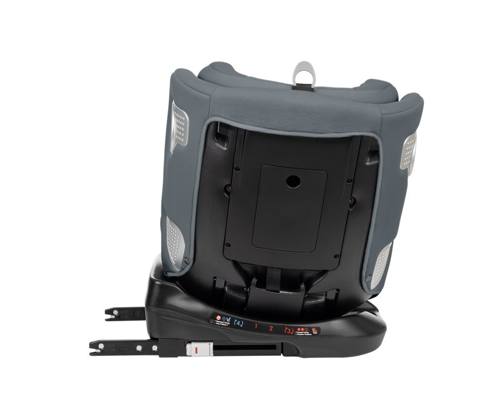 KikkaBoo Scaun auto cu isofix 40-150 cm i-Moove i-SIZE Dark Greysezut rotativancora Top TetherSPS-protectie impact lateraltetiera reglabila in 13 pozitiitetiera cu spuma de memoriesalteluta reductor inclusa