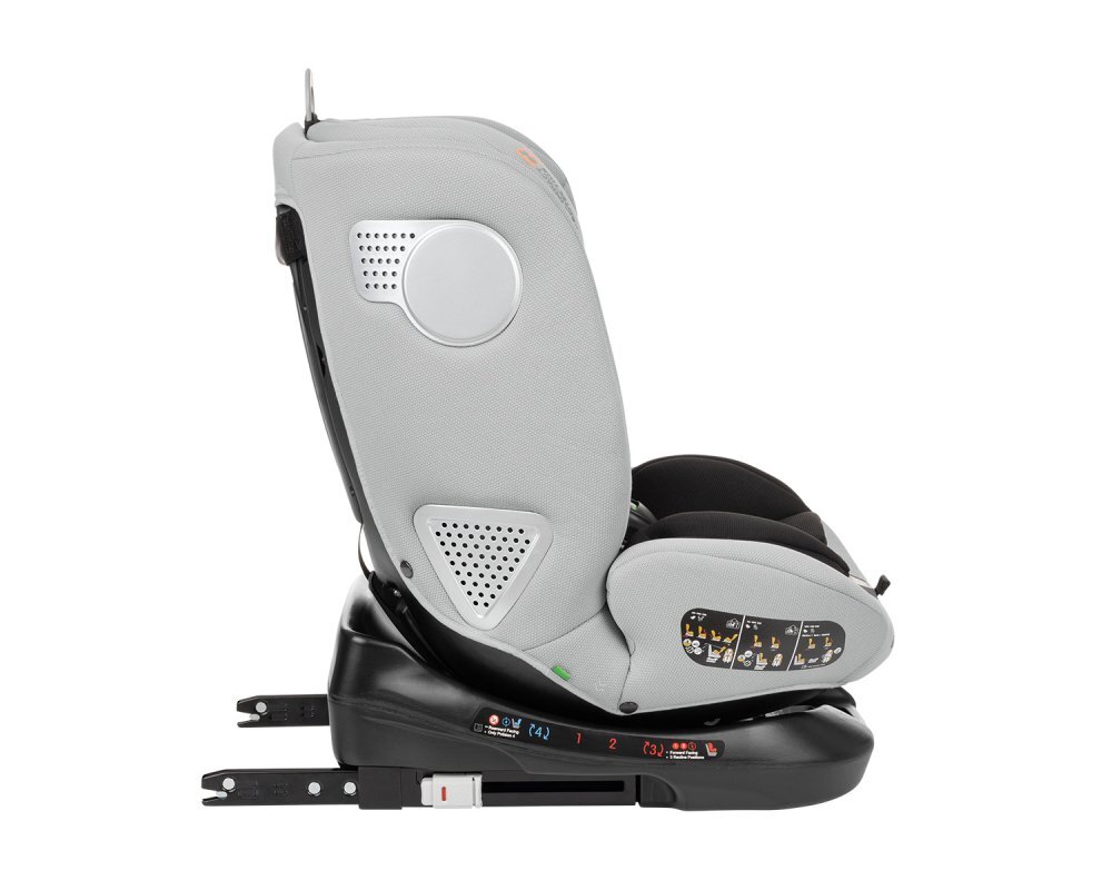 KikkaBoo Scaun auto cu isofix 40-150 cm i-Moove i-SIZE Light Greysezut rotativancora Top TetherSPS-protectie impact lateraltetiera reglabila in 13 pozitiitetiera cu spuma de memoriesalteluta reductor inclusa