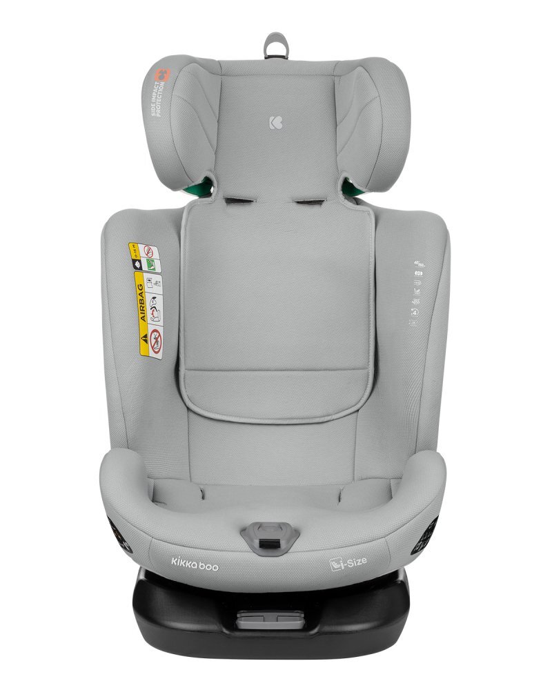 KikkaBoo Scaun auto cu isofix 40-150 cm i-Moove i-SIZE Light Greysezut rotativancora Top TetherSPS-protectie impact lateraltetiera reglabila in 13 pozitiitetiera cu spuma de memoriesalteluta reductor inclusa