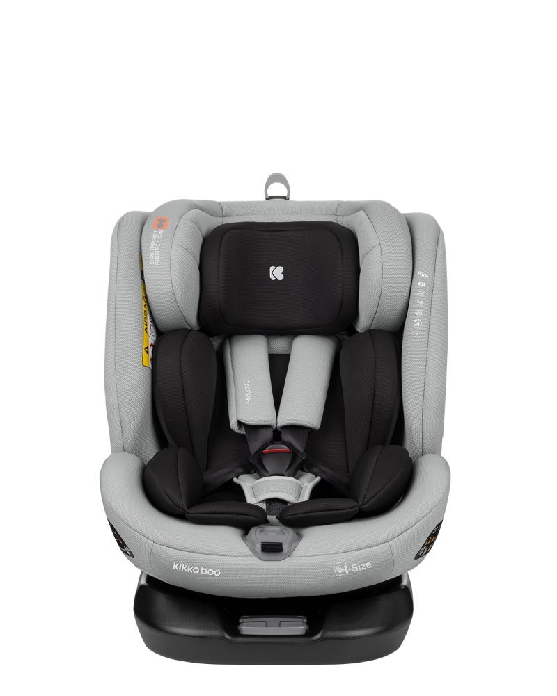 KikkaBoo Scaun auto cu isofix 40-150 cm i-Moove i-SIZE Light Greysezut rotativancora Top TetherSPS-protectie impact lateraltetiera reglabila in 13 pozitiitetiera cu spuma de memoriesalteluta reductor inclusa