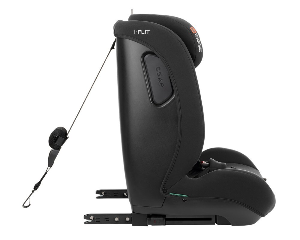 KikkaBoo Scaun auto cu isofix 76-150 cm i-Flit i-SIZE Blackconectori isofix telescopicitetiera reglabila in 12 pozitiiperna reductorghidaj multi centuraSPS-sistem de protectie lateralatop tetherspatar reglabil
